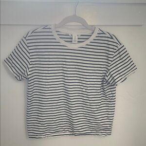 H&M Black and White Striped Kids Tee
